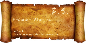 Prácser Viorika névjegykártya
